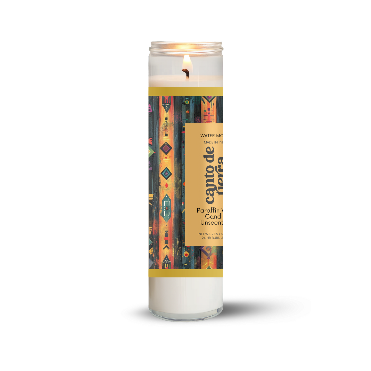 Long Burning Glass Candle